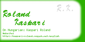 roland kaspari business card